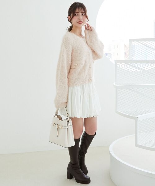 MAJESTIC LEGON / マジェスティックレゴン カーディガン・ボレロ | ツイードライククルーカーディガン | 詳細9