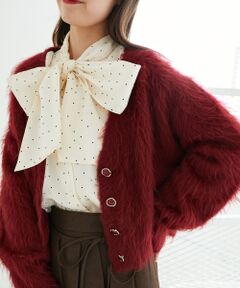 MAJESTIC LEGON / マジェスティックレゴン カーディガン・ボレロ | ふわふわVネックショートカーデ