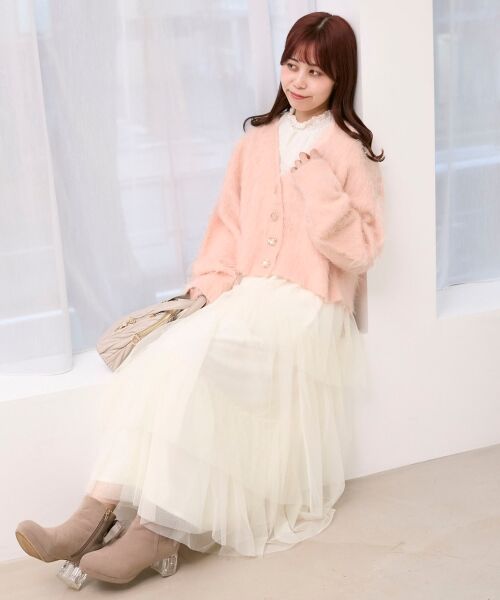 MAJESTIC LEGON / マジェスティックレゴン カーディガン・ボレロ | ふわふわVネックショートカーデ | 詳細17