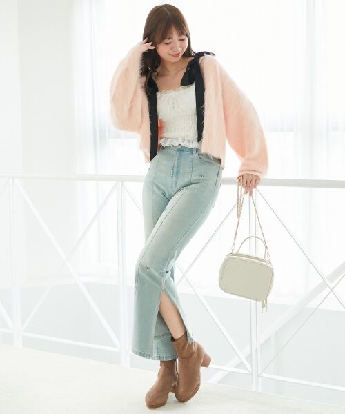 MAJESTIC LEGON / マジェスティックレゴン カーディガン・ボレロ | ふわふわVネックショートカーデ | 詳細19