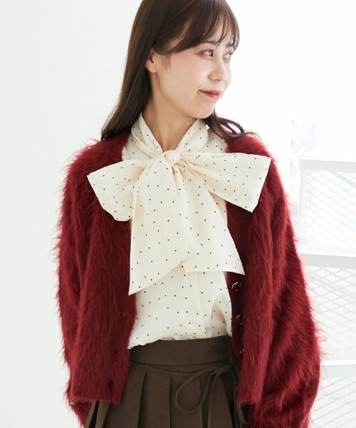 MAJESTIC LEGON / マジェスティックレゴン カーディガン・ボレロ | ふわふわVネックショートカーデ | 詳細28