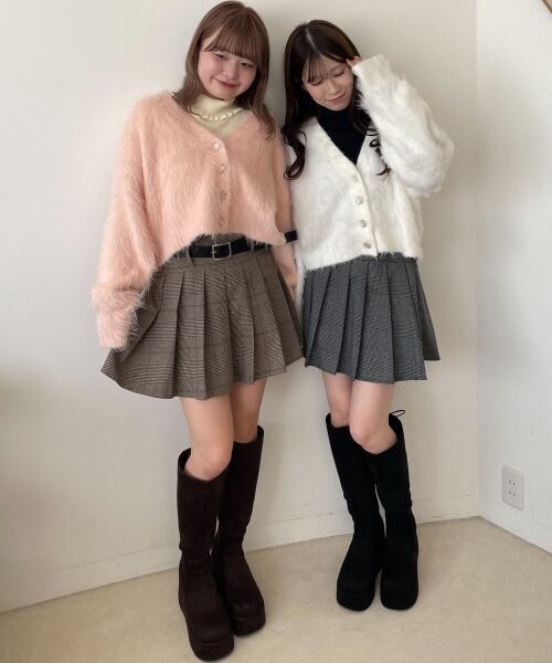 MAJESTIC LEGON / マジェスティックレゴン カーディガン・ボレロ | ふわふわVネックショートカーデ | 詳細8