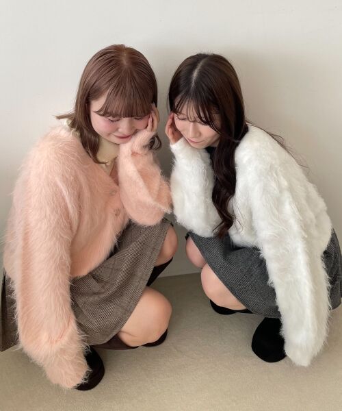 MAJESTIC LEGON / マジェスティックレゴン カーディガン・ボレロ | ふわふわVネックショートカーデ | 詳細9