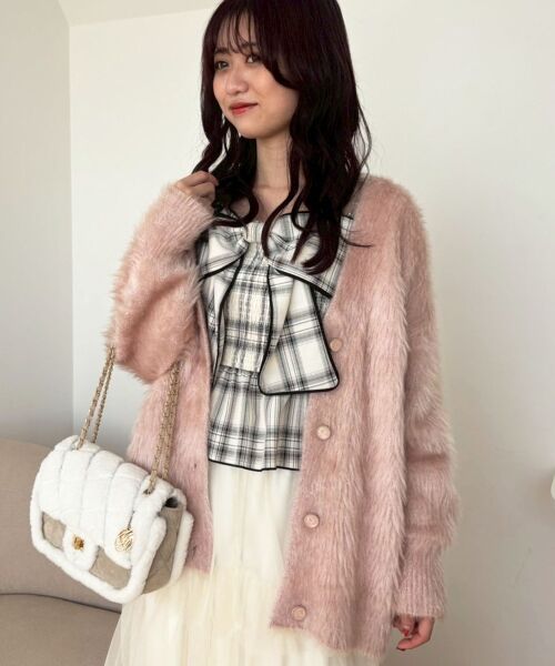 MAJESTIC LEGON / マジェスティックレゴン カーディガン・ボレロ | キラメキシャギーミディカーディガン | 詳細13