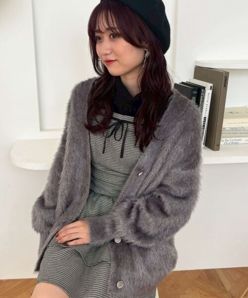 MAJESTIC LEGON / マジェスティックレゴン カーディガン・ボレロ | キラメキシャギーミディカーディガン | 詳細29