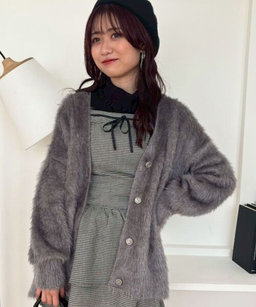 MAJESTIC LEGON / マジェスティックレゴン カーディガン・ボレロ | キラメキシャギーミディカーディガン | 詳細30