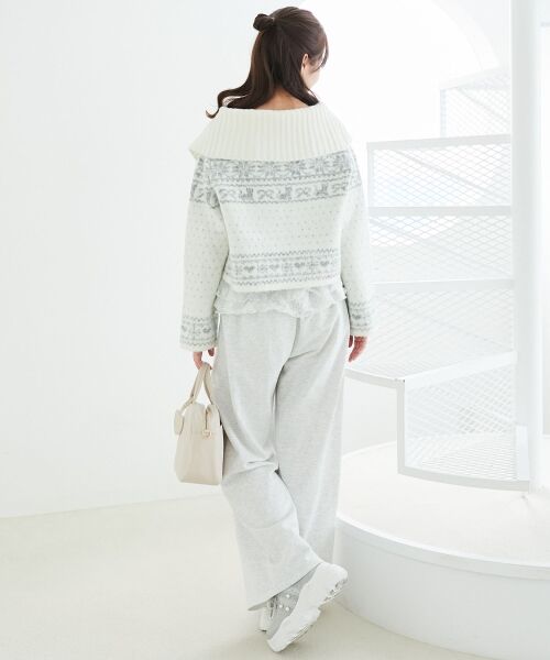 MAJESTIC LEGON / マジェスティックレゴン カーディガン・ボレロ | 襟付きネコチャンジャカードカーデ | 詳細2