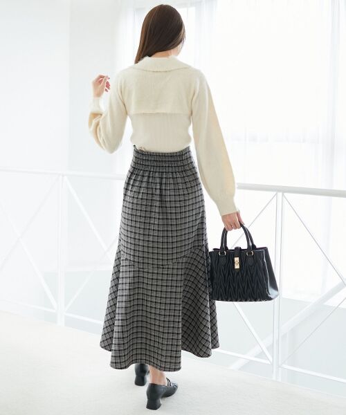 MAJESTIC LEGON / マジェスティックレゴン ニット・セーター | 襟付きデコルテオープンニット | 詳細18