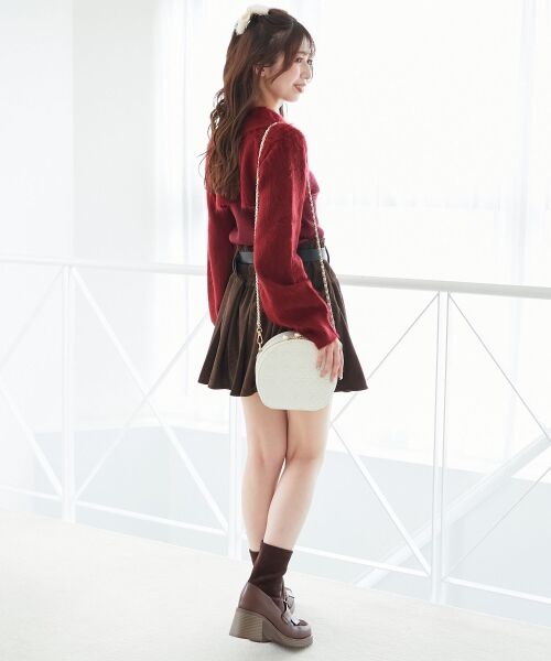 MAJESTIC LEGON / マジェスティックレゴン ニット・セーター | 襟付きデコルテオープンニット | 詳細24