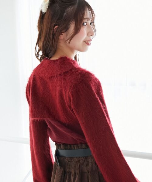 MAJESTIC LEGON / マジェスティックレゴン ニット・セーター | 襟付きデコルテオープンニット | 詳細27