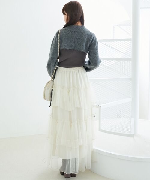 MAJESTIC LEGON / マジェスティックレゴン ニット・セーター | 襟付きデコルテオープンニット | 詳細30