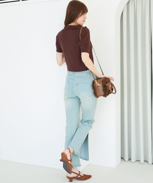 MAJESTIC LEGON / マジェスティックレゴン カーディガン・ボレロ | ミニケーブルフリルニットカーデ | 詳細14