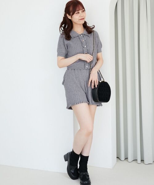 MAJESTIC LEGON / マジェスティックレゴン カーディガン・ボレロ | ミニケーブルフリルニットカーデ | 詳細25