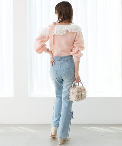 MAJESTIC LEGON / マジェスティックレゴン ニット・セーター | フリルワンショル肩リボンニット | 詳細10