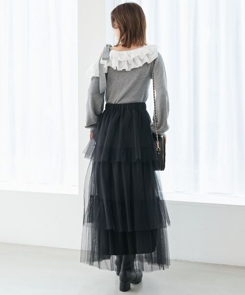 MAJESTIC LEGON / マジェスティックレゴン ニット・セーター | フリルワンショル肩リボンニット | 詳細17