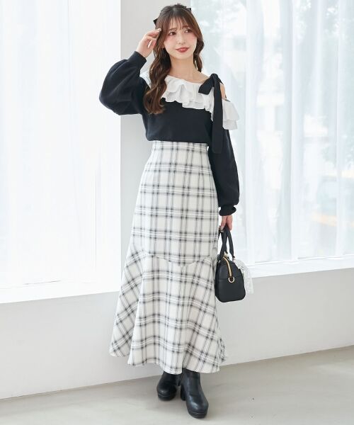 MAJESTIC LEGON / マジェスティックレゴン ニット・セーター | フリルワンショル肩リボンニット | 詳細22