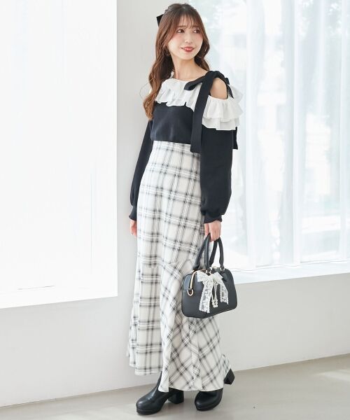 MAJESTIC LEGON / マジェスティックレゴン ニット・セーター | フリルワンショル肩リボンニット | 詳細23