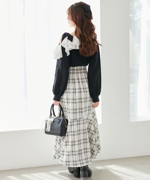 MAJESTIC LEGON / マジェスティックレゴン ニット・セーター | フリルワンショル肩リボンニット | 詳細24