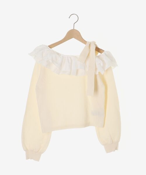 MAJESTIC LEGON / マジェスティックレゴン ニット・セーター | フリルワンショル肩リボンニット | 詳細29