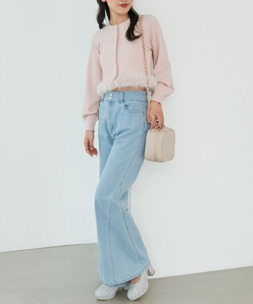 MAJESTIC LEGON / マジェスティックレゴン カーディガン・ボレロ | ヘムフェイクファーケーブルカーデ | 詳細10