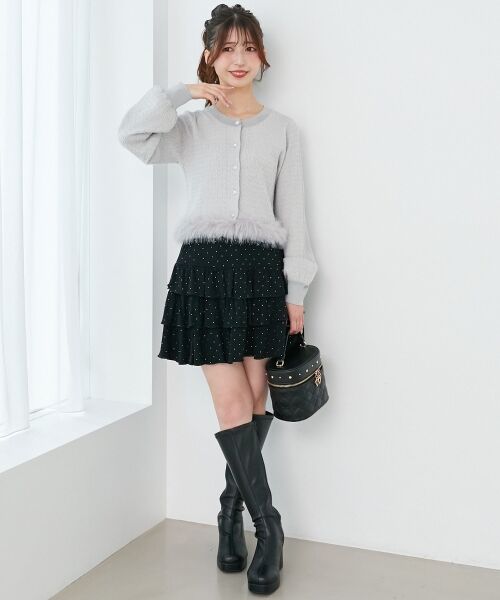 MAJESTIC LEGON / マジェスティックレゴン カーディガン・ボレロ | ヘムフェイクファーケーブルカーデ | 詳細15