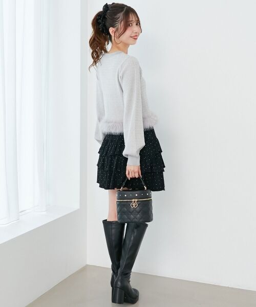 MAJESTIC LEGON / マジェスティックレゴン カーディガン・ボレロ | ヘムフェイクファーケーブルカーデ | 詳細17