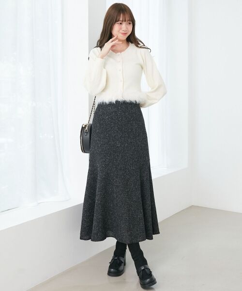 MAJESTIC LEGON / マジェスティックレゴン カーディガン・ボレロ | ヘムフェイクファーケーブルカーデ | 詳細2