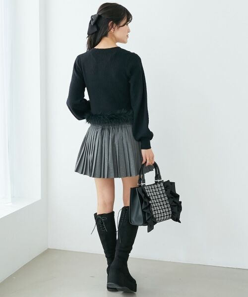 MAJESTIC LEGON / マジェスティックレゴン カーディガン・ボレロ | ヘムフェイクファーケーブルカーデ | 詳細24