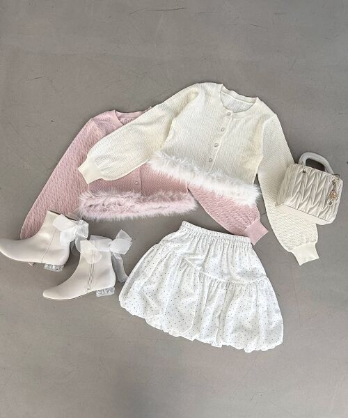 MAJESTIC LEGON / マジェスティックレゴン カーディガン・ボレロ | ヘムフェイクファーケーブルカーデ | 詳細29