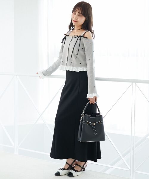 MAJESTIC LEGON / マジェスティックレゴン ニット・セーター | 2wayリボンドット肩あきニット | 詳細11