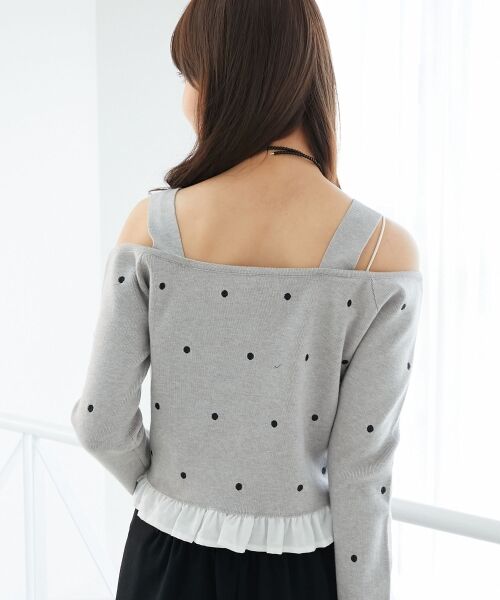 MAJESTIC LEGON / マジェスティックレゴン ニット・セーター | 2wayリボンドット肩あきニット | 詳細14