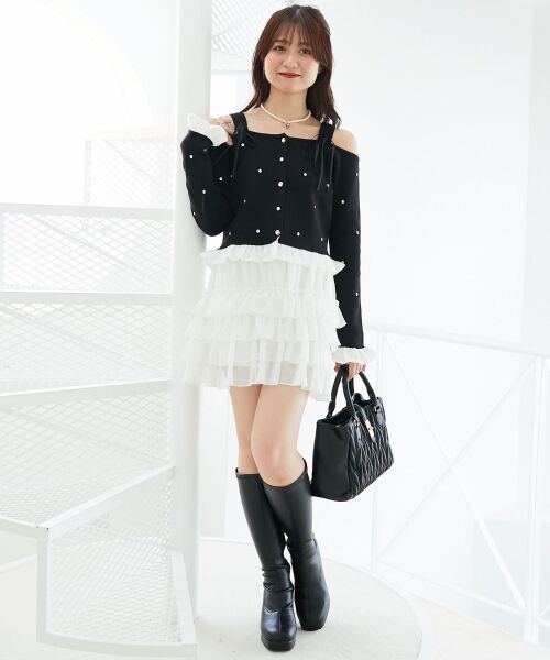 MAJESTIC LEGON / マジェスティックレゴン ニット・セーター | 2wayリボンドット肩あきニット | 詳細16