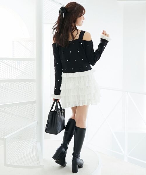 MAJESTIC LEGON / マジェスティックレゴン ニット・セーター | 2wayリボンドット肩あきニット | 詳細18