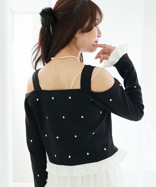 MAJESTIC LEGON / マジェスティックレゴン ニット・セーター | 2wayリボンドット肩あきニット | 詳細21