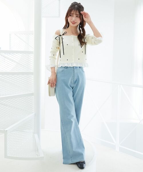 MAJESTIC LEGON / マジェスティックレゴン ニット・セーター | 2wayリボンドット肩あきニット | 詳細3