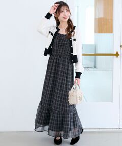 MAJESTIC LEGON / マジェスティックレゴン カーディガン・ボレロ | バイカラーケーブルニットカーデ