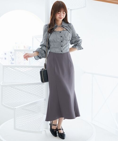 MAJESTIC LEGON / マジェスティックレゴン シャツ・ブラウス | デコルテオープン長袖ブラウス | 詳細13