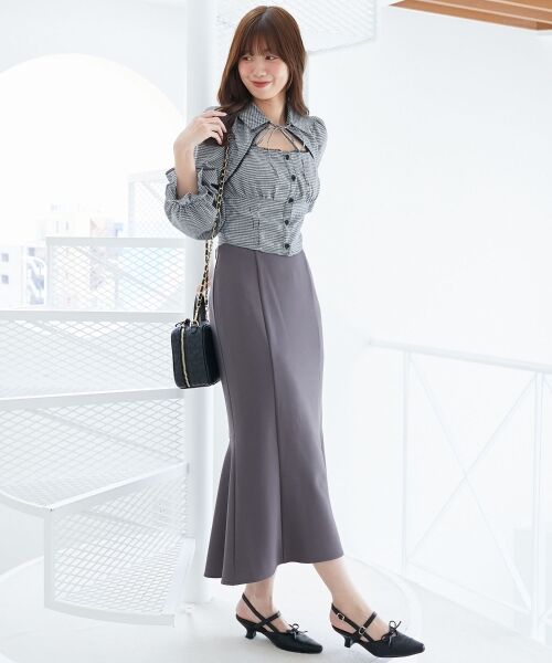 MAJESTIC LEGON / マジェスティックレゴン シャツ・ブラウス | デコルテオープン長袖ブラウス | 詳細14