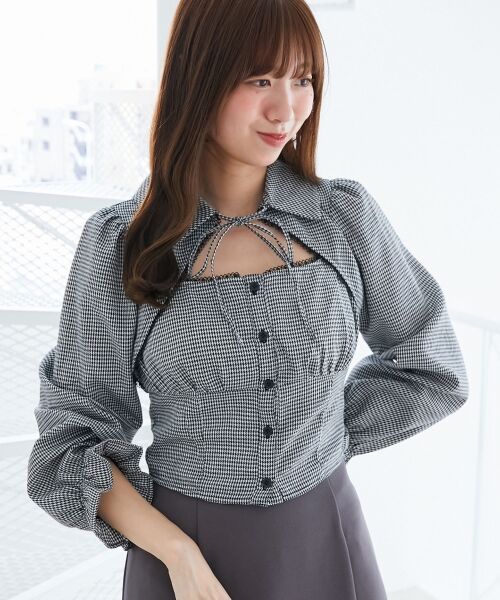 MAJESTIC LEGON / マジェスティックレゴン シャツ・ブラウス | デコルテオープン長袖ブラウス | 詳細16