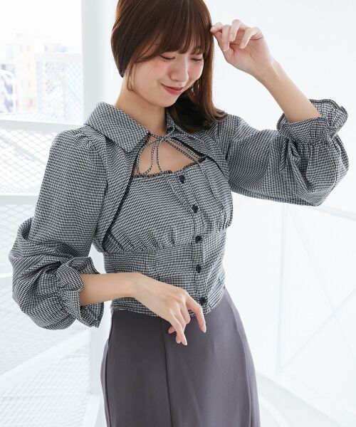 MAJESTIC LEGON / マジェスティックレゴン シャツ・ブラウス | デコルテオープン長袖ブラウス | 詳細17