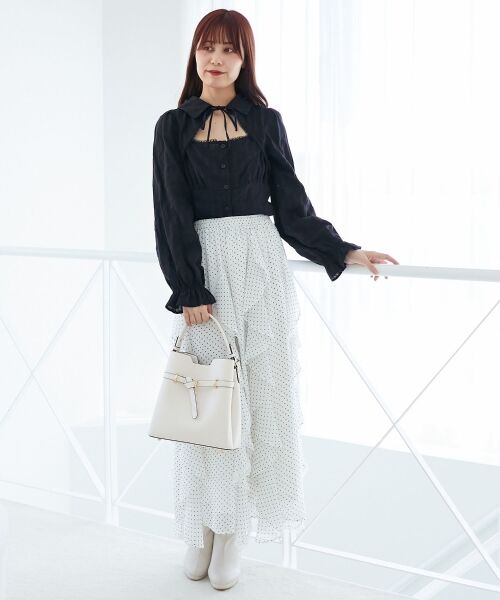 MAJESTIC LEGON / マジェスティックレゴン シャツ・ブラウス | デコルテオープン長袖ブラウス | 詳細20