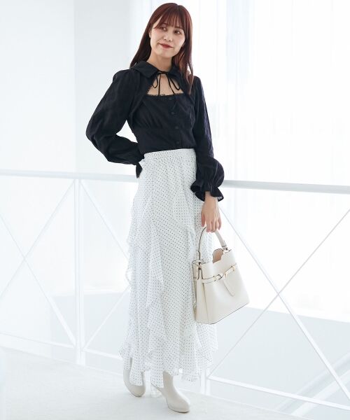 MAJESTIC LEGON / マジェスティックレゴン シャツ・ブラウス | デコルテオープン長袖ブラウス | 詳細21