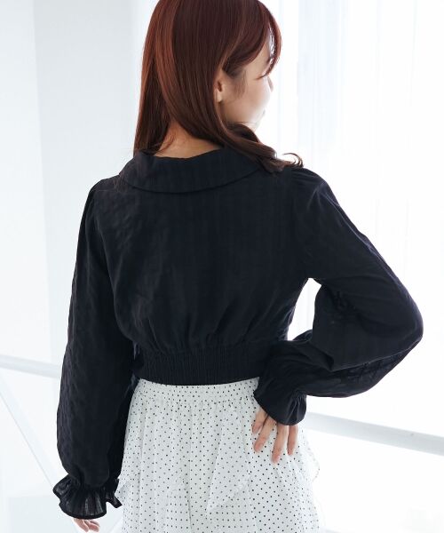 MAJESTIC LEGON / マジェスティックレゴン シャツ・ブラウス | デコルテオープン長袖ブラウス | 詳細25