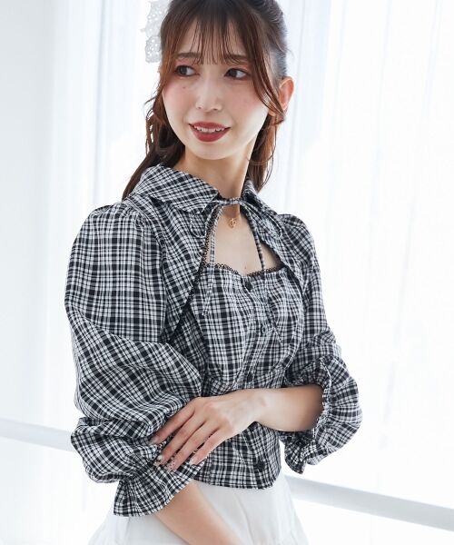 MAJESTIC LEGON / マジェスティックレゴン シャツ・ブラウス | デコルテオープン長袖ブラウス | 詳細8