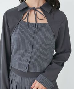 MAJESTIC LEGON / マジェスティックレゴン シャツ・ブラウス | スイッチングパターンブラウス