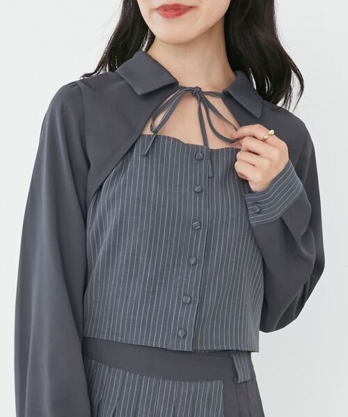 MAJESTIC LEGON / マジェスティックレゴン シャツ・ブラウス | スイッチングパターンブラウス | 詳細18