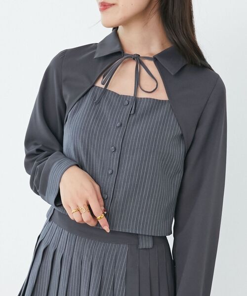 MAJESTIC LEGON / マジェスティックレゴン シャツ・ブラウス | スイッチングパターンブラウス | 詳細19