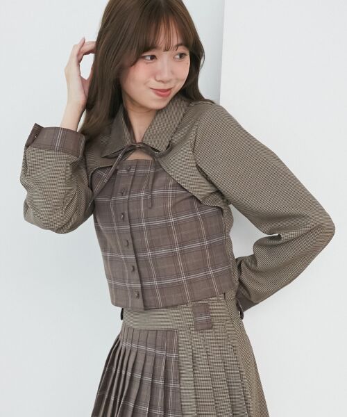 MAJESTIC LEGON / マジェスティックレゴン シャツ・ブラウス | スイッチングパターンブラウス | 詳細5