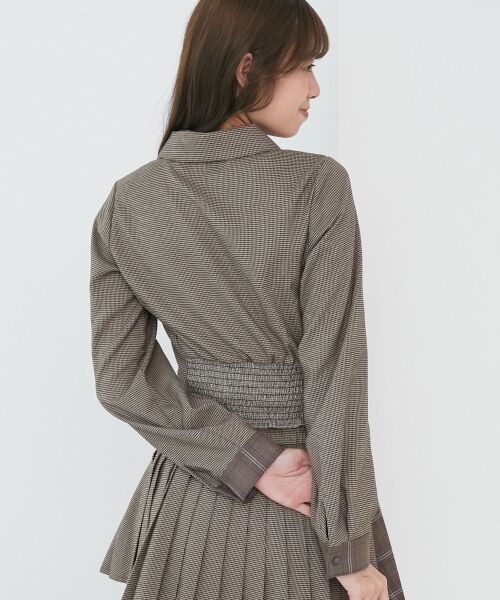 MAJESTIC LEGON / マジェスティックレゴン シャツ・ブラウス | スイッチングパターンブラウス | 詳細6