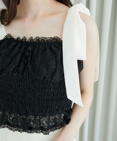 MAJESTIC LEGON / マジェスティックレゴン キャミソール・チューブトップ | 配色肩リボンビスチェ | 詳細28